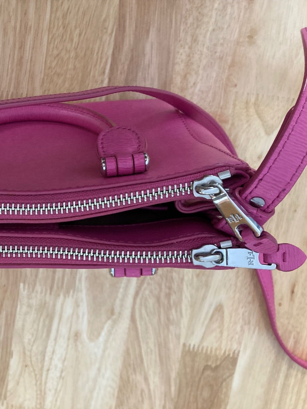 Pink Leather Ralph Lauren Mini Purse - Picture 7 of 8